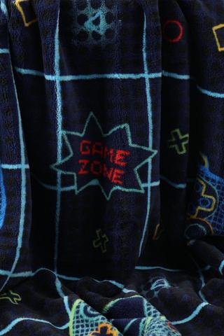 Coral Fleece Gamer Grid Blanket, 70x110cm