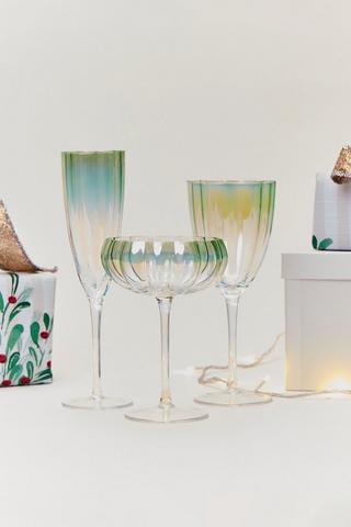 Christmas Petal Champagne Glass