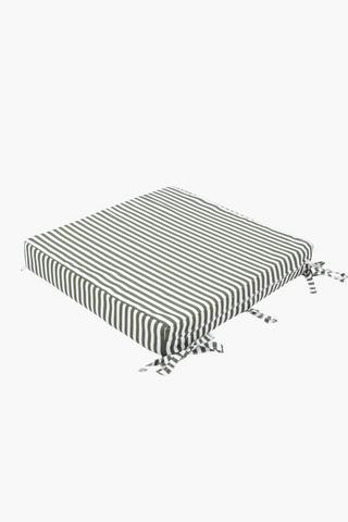 Stripe Cotton Chair Pad, 40x40cm
