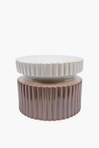 Solstice Flute Ceramic Side Table