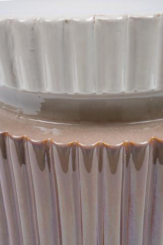 Solstice Flute Ceramic Side Table