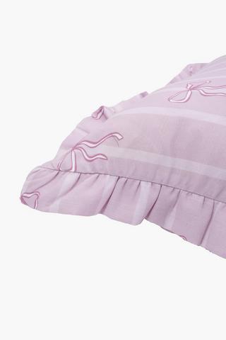 Stripe Bows And Frills Scatter Cushion, 60x60cm