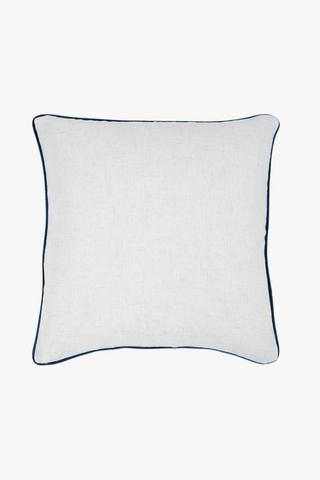 Plain Piping Detail Scatter Cushion Cover, 60x60cm
