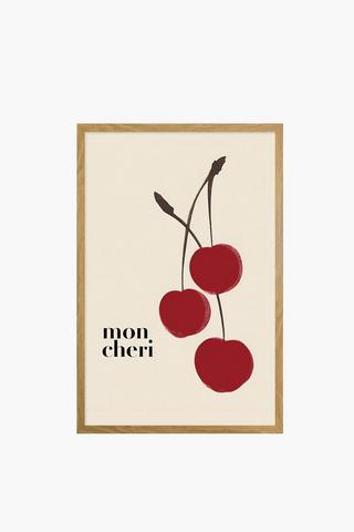 Framed Cherry Canvas, 40x60cm