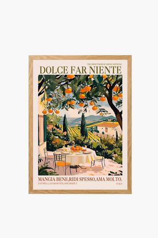 Framed Dolce Niente Canvas, 30x40cm