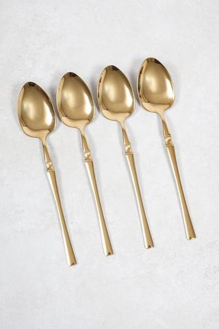 4 Pack Metallic Stainless Steel Tablespoons