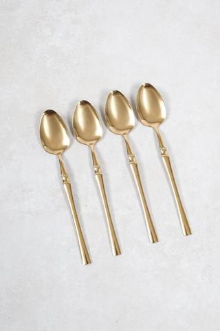 4 Pack Metallic Stainless Seel Teaspoons