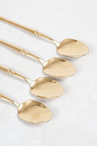 4 Pack Metallic Stainless Seel Teaspoons