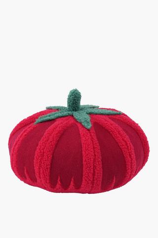Textured Tomato Shaped Scatter Cushion, 45cm