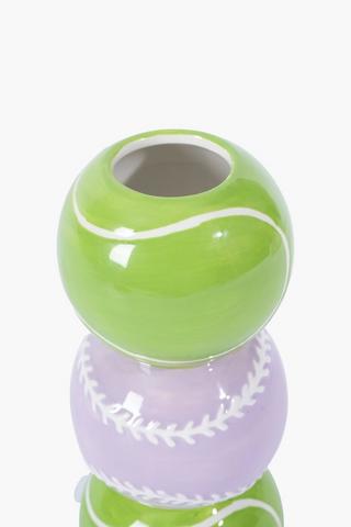 Tennis Ball Ceramic Vase, 23cm