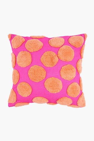 Tufted Regina Polka Dot Scatter Cushion, 50x50cm