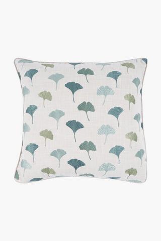 Embroidered Celia Leaf Scatter Cushion, 60x60cm