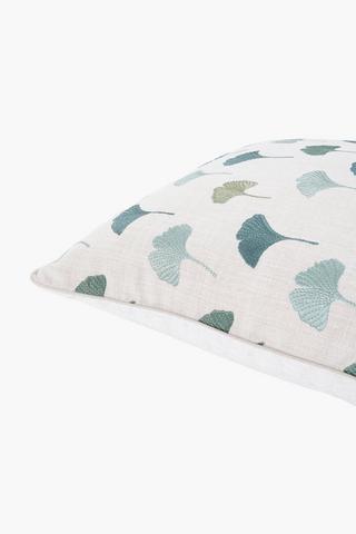 Embroidered Celia Leaf Scatter Cushion, 60x60cm