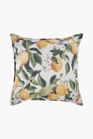 Extra Premium Sicilian Lemons Feather Filled Scatter Cushion, 60x60cm