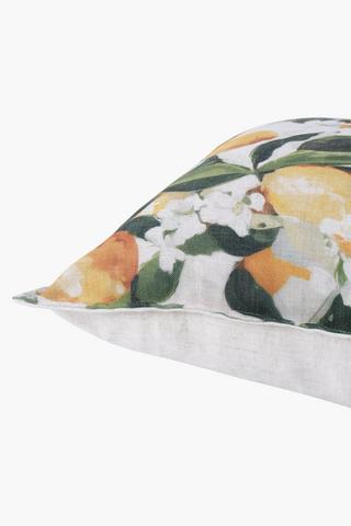 Extra Premium Sicilian Lemons Feather Filled Scatter Cushion, 60x60cm
