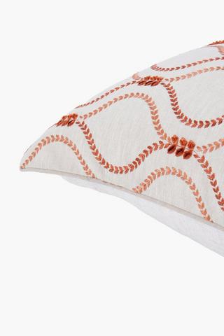 Embroidered Savona Scatter Cushion, 60x60cm