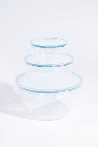 6 Piece Round Clip Lock Food Storage Set