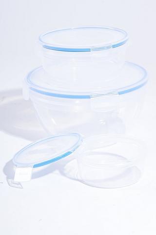 6 Piece Round Clip Lock Food Storage Set