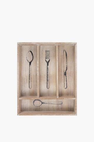 Wooden Cutlery Tray