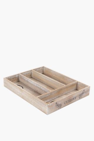 Wooden Cutlery Tray