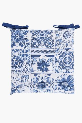 Printed Rita Cotton Chairpad, 50x50cm