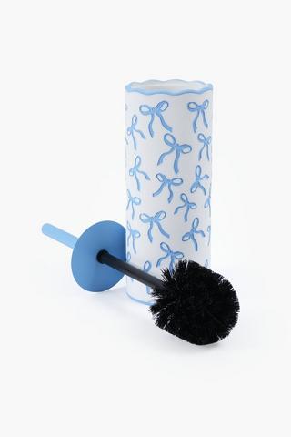 Polyresin Kate Bow Toilet Brush Set