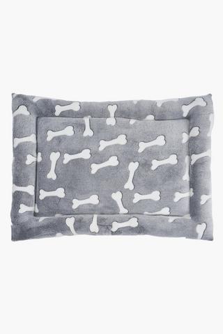 Coral Fleece Plush Pet Bed, 70x100cm