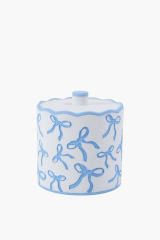 Polyresin Kate Bow Cotton Bud Holder