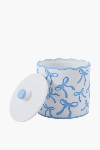 Polyresin Kate Bow Cotton Bud Holder