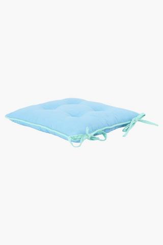 Piped Outdoor Cotton Chairpad, 40x40cm