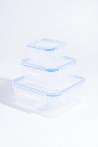6 Piece Square Clip Lock Food Storage Set