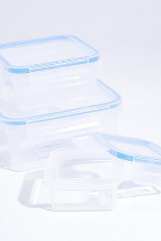 6 Piece Square Clip Lock Food Storage Set