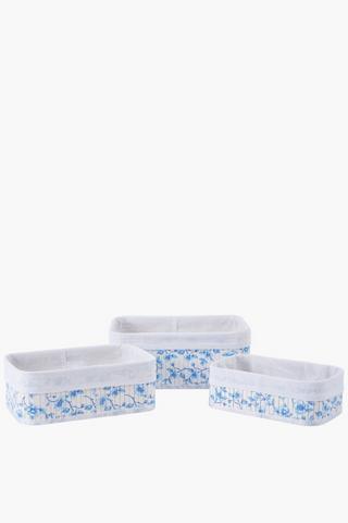 3 Piece Printed Bamboo Delft Utility Set