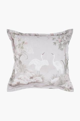 Printed Kamila Cranes Scatter Cushion, 55x55cm