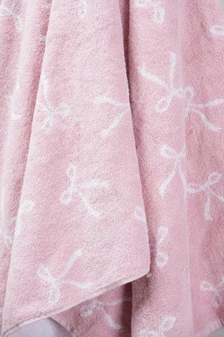 Cotton Jacquard Rosette Bow Hand Towel