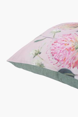 Printed Pincushion Protea Scatter Cushion, 50x50cm
