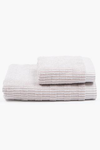 Cotton Jacquard Pin Stripe Hand Towel