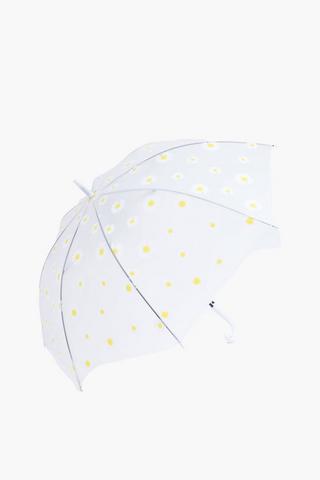 Clear Daisy Large Umbrella