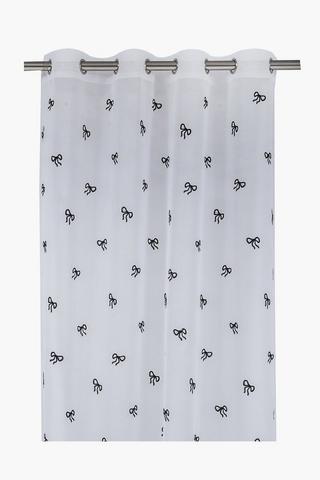 Embroidered Bow Sheer Curtain, 140x225cm