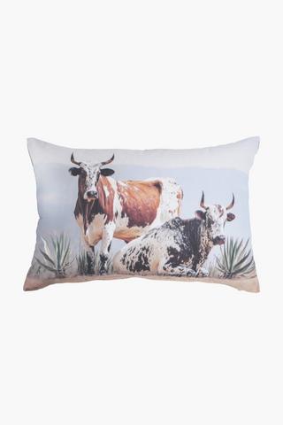 Printed Oxford Nguni Scatter Cushion, 40x60cm