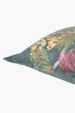 Printed Jewel Protea Scatter Cushion, 55x55cm