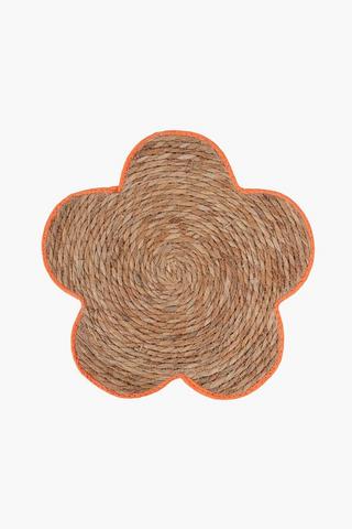 Petal Bloom Rattan And Cotton Placemat