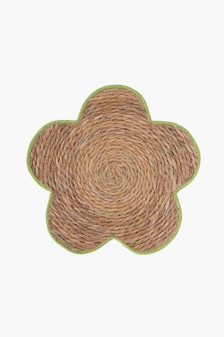 Petal Bloom Rattan And Cotton Placemat