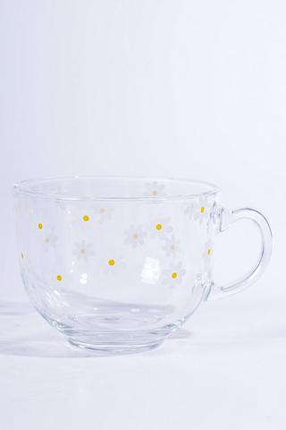 Daisy Glass Mug, 400ml