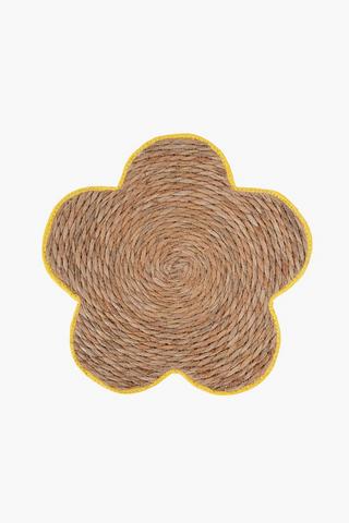 Petal Bloom Rattan And Cotton Placemat