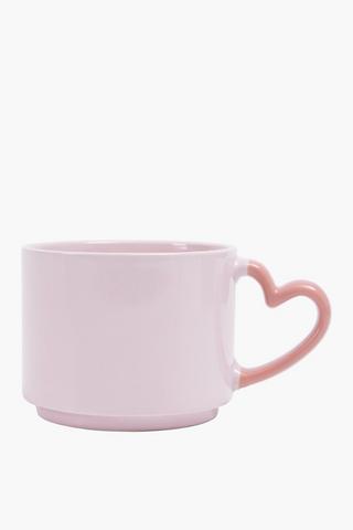 Heart Handle Ceramic Mug