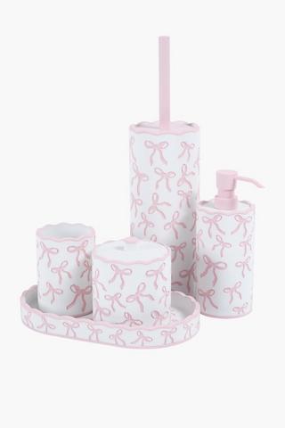Polyresin Kate Bow Toilet Brush Set