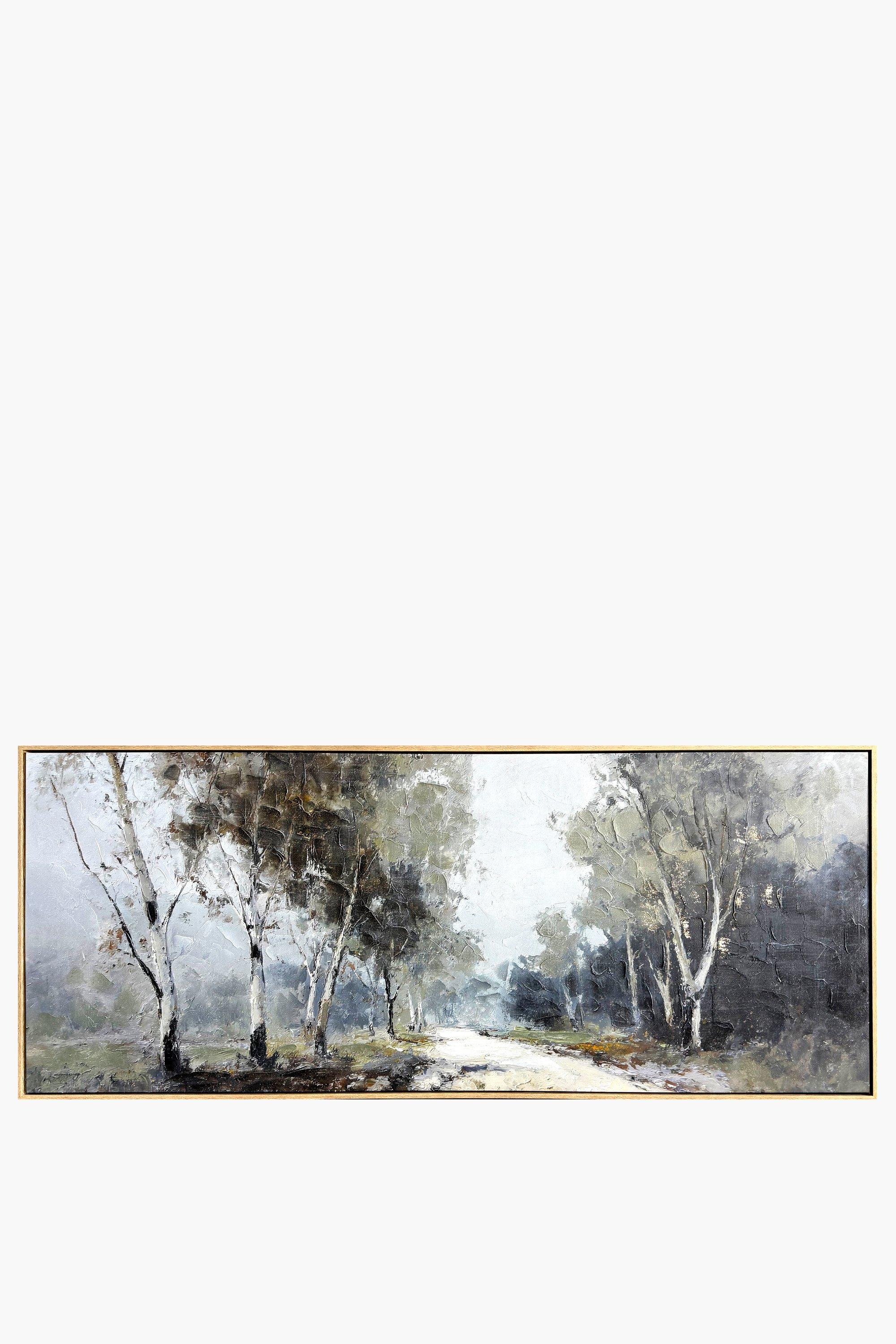 Hand Painted Forest Canvas, 70x170cm