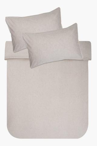Premium Cotton Linen Blend Stitch Detail Duvet Cover Set