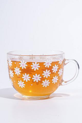 Daisy Glass Mug, 400ml